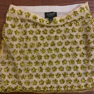 J CREW collection sequin gold skirt EUC 0